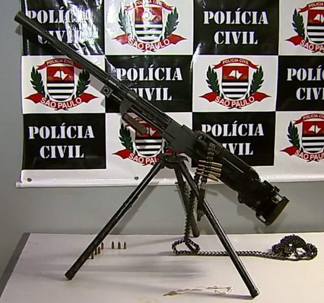 Станковый пулемет Горюнова конфискованный в Бразилии